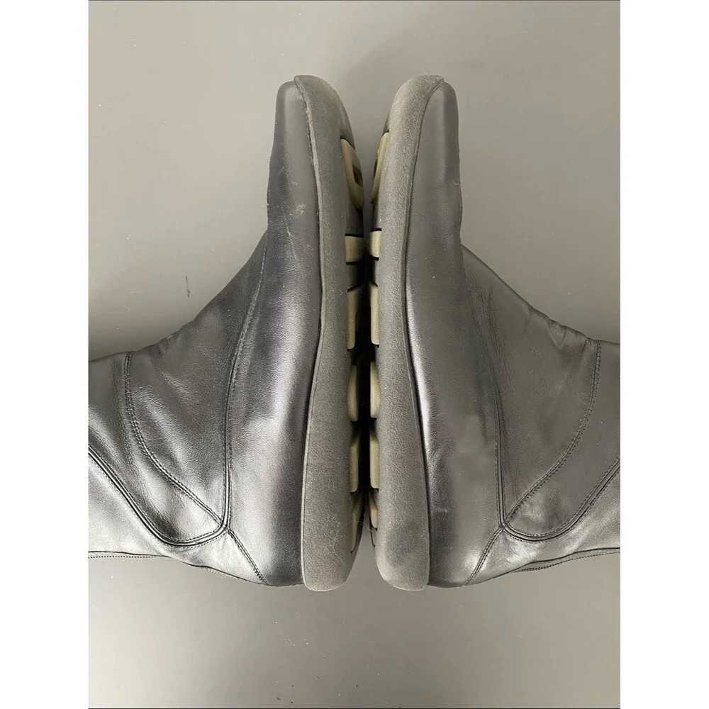 Diesel Black Leather Mid-Calf Zip Boots Men’s  10 Street Contemporary Minimal